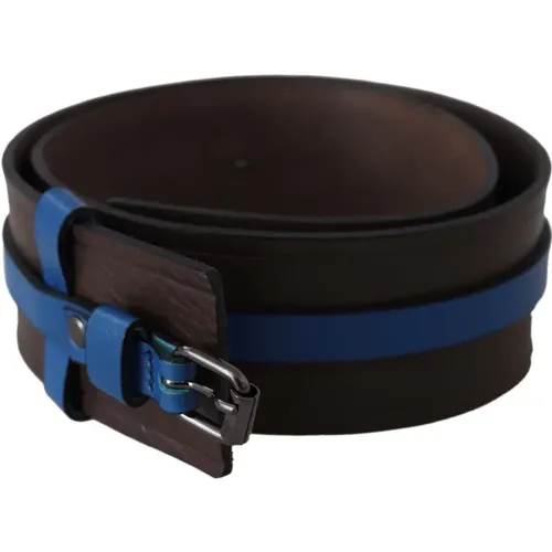 Thin Blue Line Leather Buckle Belt - Costume National - Modalova