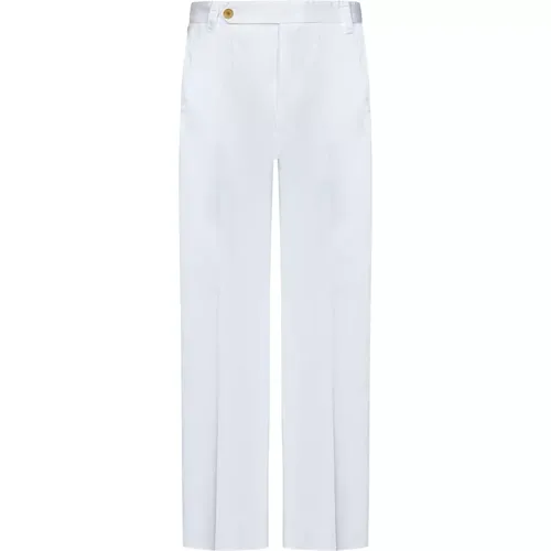 Straight Trousers, male, , Size: W38 Cotton Twill Trousers Straight-Cut - Ralph Lauren - Modalova