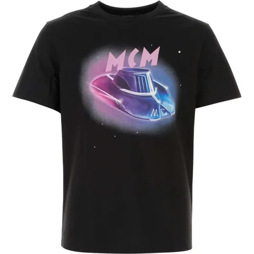 Schwarzes Baumwoll-T-Shirt MCM - MCM - Modalova