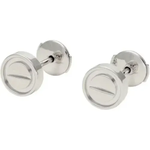 Pre-owned White Gold earrings , female, Sizes: ONE SIZE - Cartier Vintage - Modalova