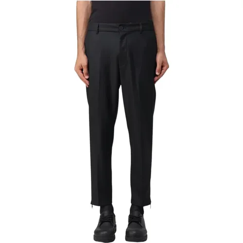 Slim-fit Trousers, male, , Size: XS Zip Detail Slim Fit Trousers - Versace Jeans Couture - Modalova