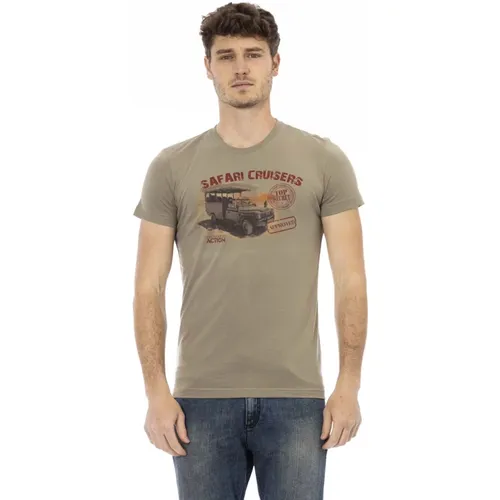 Kurzarm Rundhals T-Shirt , Herren, Größe: L - Trussardi - Modalova