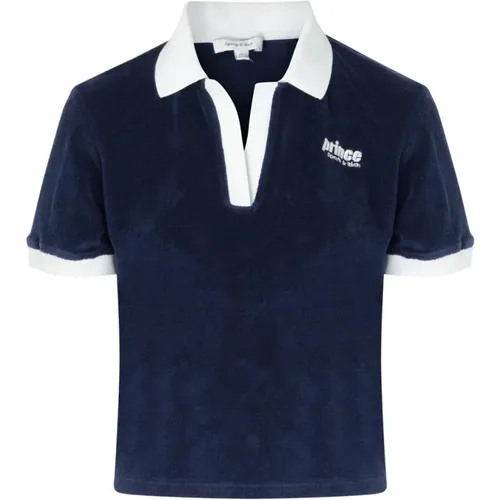 Navy Terry Polo Shirt Sporty & Rich - Sporty & Rich - Modalova