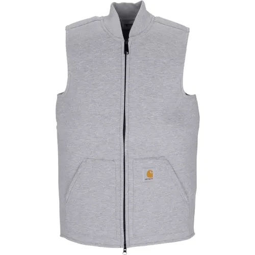 Vests, male, , Size: M Heather Grey Men's Sleeveless Vest - Carhartt WIP - Modalova