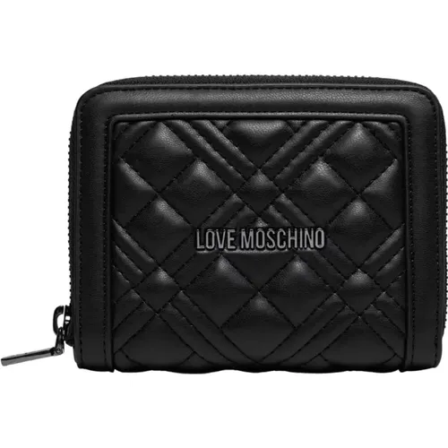 Wallets & Cardholders, female, , Size: ONE SIZE Women's Wallet with Coin Pocket - Love Moschino - Modalova