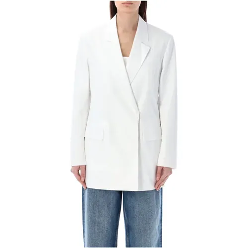 Womens Clothing Jackets Coats Bianco Ottico Ss24 , female, Sizes: 2XS - Valentino Garavani - Modalova