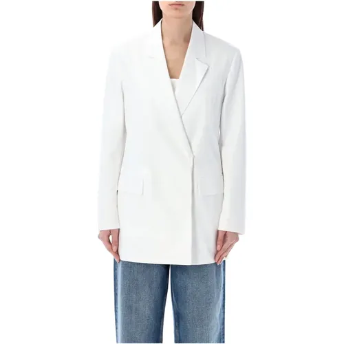 Blazers, female, , Size: 2XS Womens Clothing Jackets Coats Bianco Ottico Ss24 - Valentino Garavani - Modalova