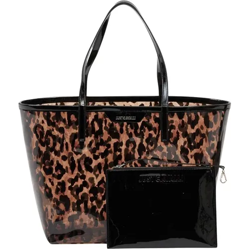Tote Bags, female, , Size: ONE SIZE Leopard Print Shopping Bag - Just Cavalli - Modalova