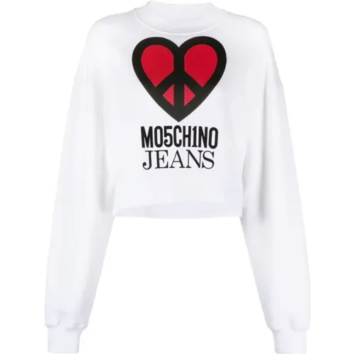 Sweatshirt mit Grafikdruck , Damen, Größe: M - Moschino - Modalova