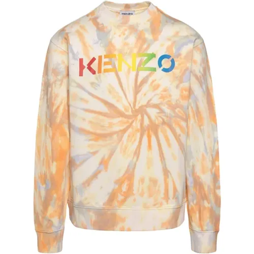 Sweatshirts, male, , Size: S Logo Cotton Sweatshirt Crew Neck Men - Kenzo - Modalova