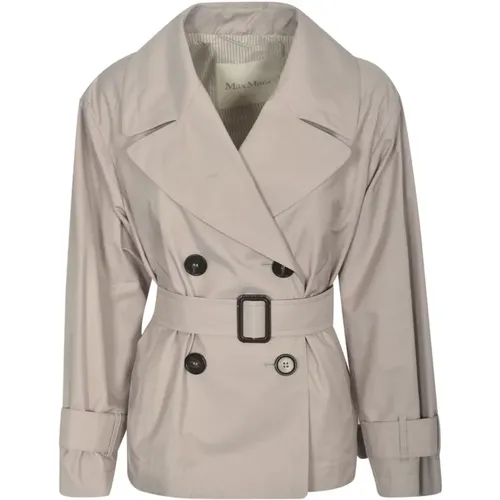Gabardine Jacket Double-Breasted , female, Sizes: XS, 2XS, S - Max Mara - Modalova