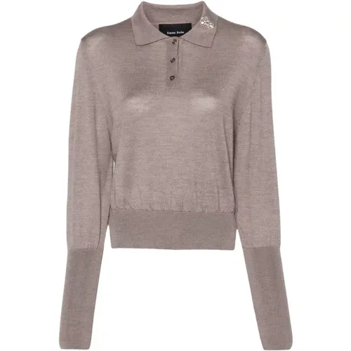 Merino Seidenstrick Polo Pullover , Damen, Größe: S - Simone Rocha - Modalova