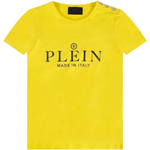 T-shirt with logo , female, Sizes: XS - Philipp Plein - Modalova