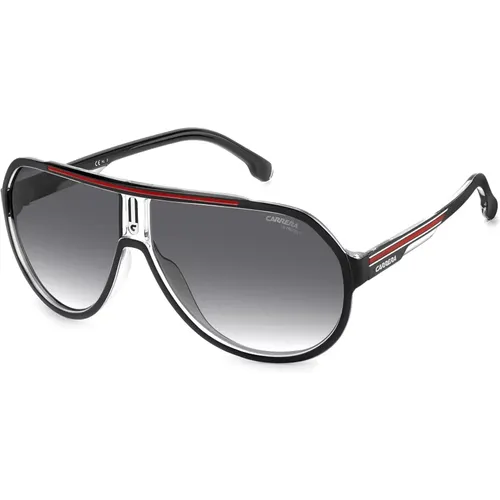 Schwarze Rot/Grau Getönte Sonnenbrille , Herren, Größe: 64 MM - Carrera - Modalova