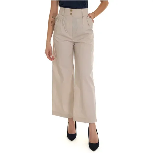 High Waisted Wide Trousers , female, Sizes: XS, M, S, L - Woolrich - Modalova