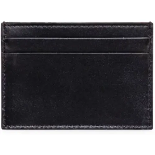 Wallets & Cardholders, male, , Size: ONE SIZE Leather Wallet with Embossed Logo - Off White - Modalova