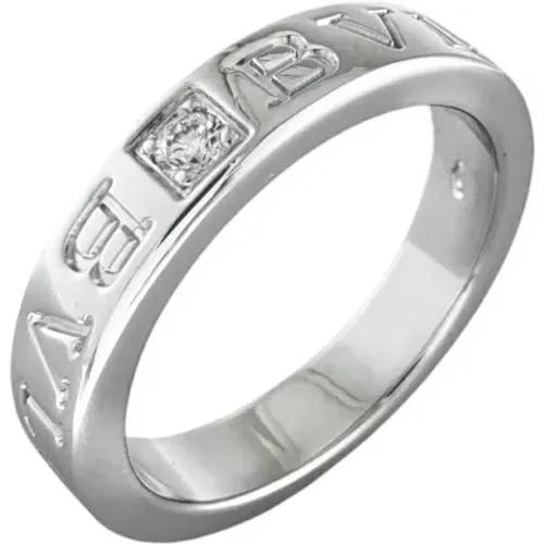 Pre-owned Jewellery, female, , Size: ONE SIZE Pre-owned White Gold rings - Bvlgari Vintage - Modalova