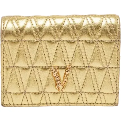 Pre-owned Wallets, female, , Size: ONE SIZE Pre-owned Leather wallets - Versace Pre-owned - Modalova