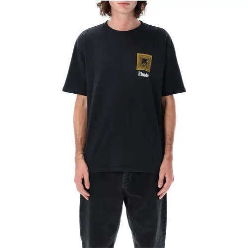 Chevron Logo Repeat Tee Schwarz - Rhude - Modalova