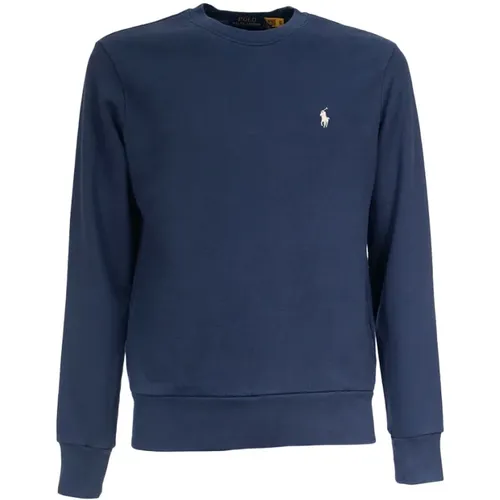 Cotton Crewneck Sweatshirt with Embroidered Logo , male, Sizes: XL, S, M, L - Polo Ralph Lauren - Modalova