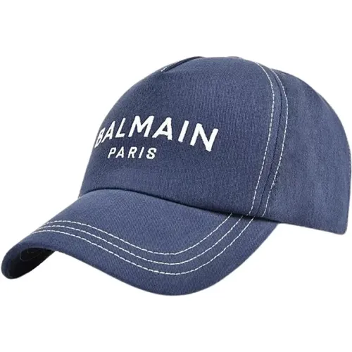 Caps, unisex, , Size: ONE SIZE Cotton Cap with Adjustable Closure - Balmain - Modalova