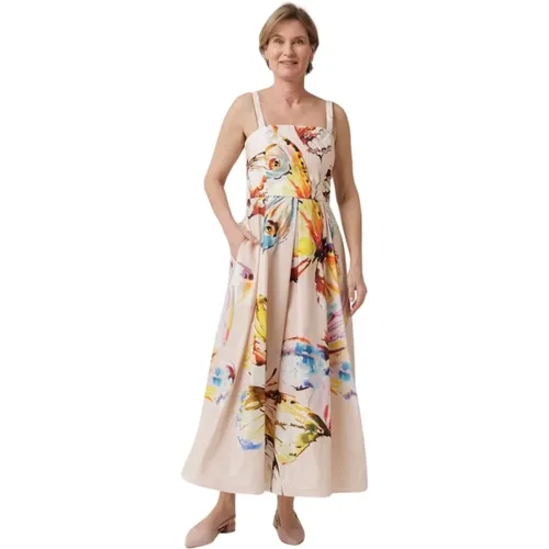 Butterfly Print Maxi Dress , female, Sizes: 2XS, 3XS - Sara Roka - Modalova