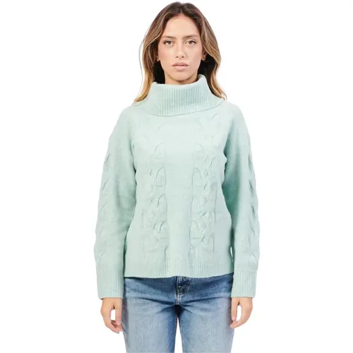 Grüner Pullover mit bestickter Vorderseite , Damen, Größe: 2XL - Gerry Weber - Modalova