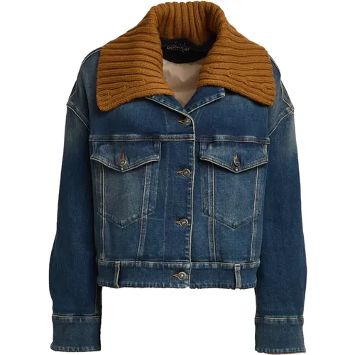 Denim Jackets, female, , Size: M Boxy Jacket - Dondup - Modalova