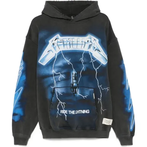 Hoodies, male, , Size: M Oversized Hoodie with Metallica Print - Represent - Modalova