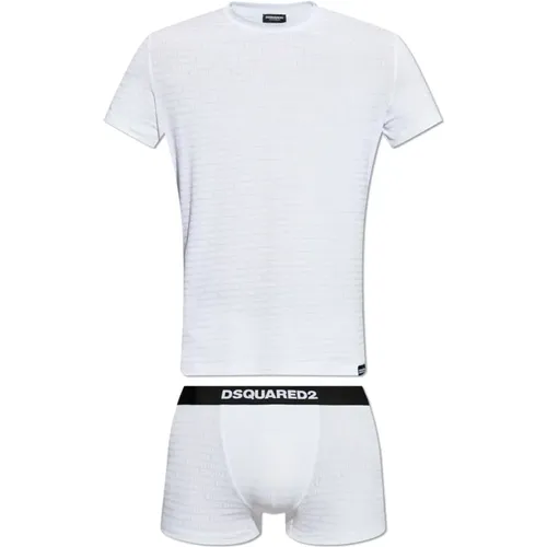 Pyjamas, male, , Size: S Set: T-shirt and boxers - Dsquared2 - Modalova