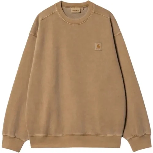 Sweatshirts, male, , Size: XL Vista Sweatshirt - Heavyweight Brushed Cotton Jersey - Carhartt WIP - Modalova