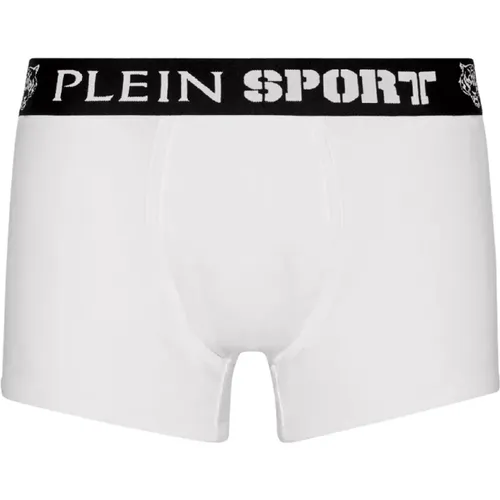 Weiße Boxershorts mit Logo , Herren, Größe: XL - Plein Sport - Modalova