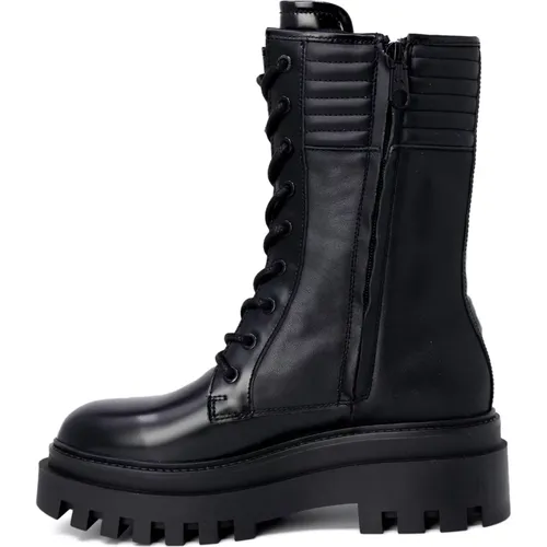 Leather Flatform Knee Boot , female, Sizes: 4 UK, 5 UK, 3 UK, 6 UK - Calvin Klein Jeans - Modalova