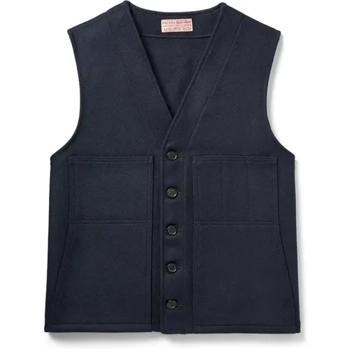 Clic Mackinaw Wool Vest - Dark Navy , male, Sizes: M, S, XL - Filson - Modalova