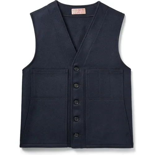 Clic Mackinaw Wool Vest - Dark Navy , male, Sizes: M, XL - Filson - Modalova