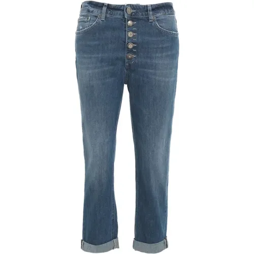 Italienische Jeans mit Aufgerollten Manschetten , Damen, Größe: W26 - Dondup - Modalova