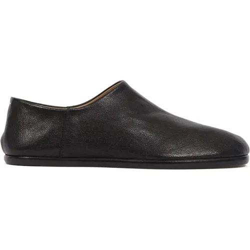 Flats, male, , Size: 6 US Leather Slip-On Tabi Toe Shoes - Maison Margiela - Modalova