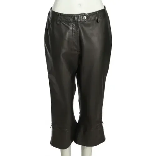 Pre-owned Trousers, female, , Size: S Pre-owned Leather bottoms - Dolce & Gabbana Pre-owned - Modalova