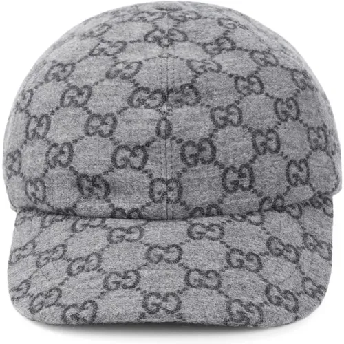 Grey Wool Hat Stylish Model , male, Sizes: M, S - Gucci - Modalova