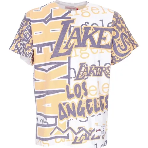 T-Shirts, male, , Size: L NBA Jumbotron 2.0 Tee Los Angeles Lakers - Mitchell & Ness - Modalova