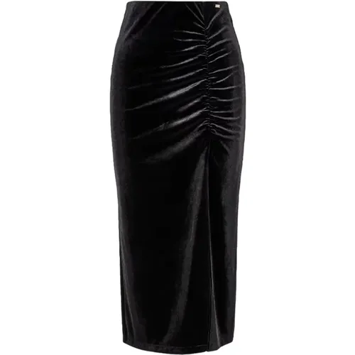 Elegant Pleated Long Skirt , female, Sizes: S, M - Armani Exchange - Modalova