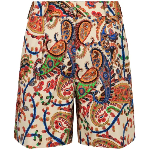 Casual Shorts, female, , Size: M Paisley Jacquard Bermuda Shorts - ETRO - Modalova