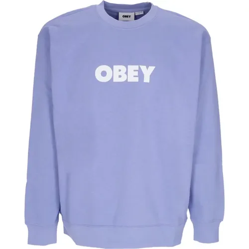 Sweatshirts, male, , Size: L Premium Fleece Crew Neck Sweatshirt - Obey - Modalova