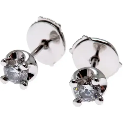 Pre-owned Jewellery, female, , Size: ONE SIZE Pre-owned White Gold earrings - Bvlgari Vintage - Modalova