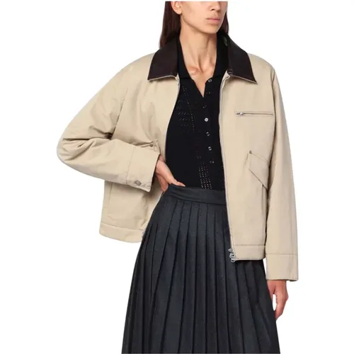 Light Jackets, female, , Size: L Cotton Zip Jacket - Dunst - Modalova