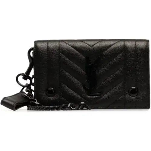 Pre-owned Wallets, female, , Size: ONE SIZE Pre-owned Leather shoulder-bags - Yves Saint Laurent Vintage - Modalova