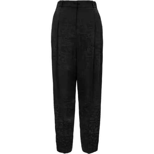 Straight Trousers, female, , Size: S High-waisted Zipper Pants - Elisabetta Franchi - Modalova