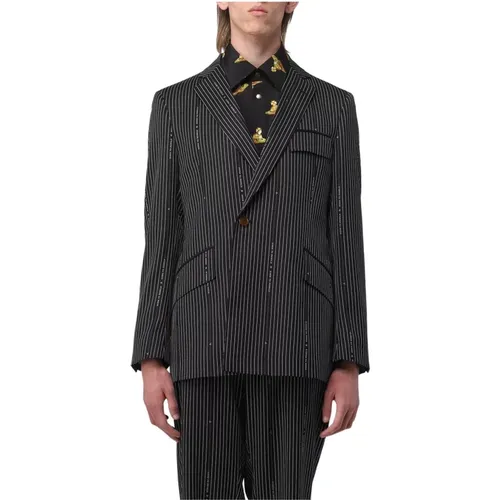 Blazers, male, , Size: L Pinstripe Tailored Fit Blazer - Vivienne Westwood - Modalova