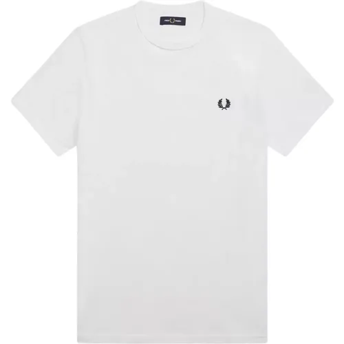 Logo Jersey Baumwolle T-Shirt Regular Fit , Herren, Größe: S - Fred Perry - Modalova