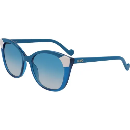 Blau Beige Transparent Gradient Sonnenbrille , Damen, Größe: 53 MM - Liu Jo - Modalova